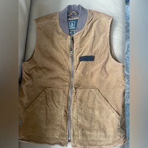 Volcom Corduroy Zipper Vest Mens Large